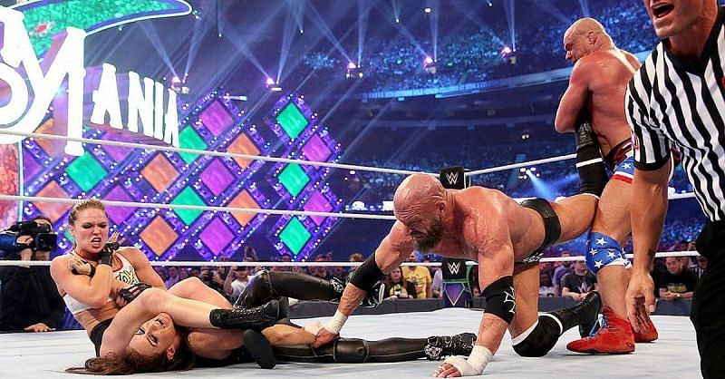 The Game wore a jacket full of references, though it didn't help him at WrestleMania 34.